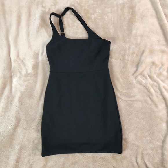 Lulu's Hit 'Em Hard Black One-Shoulder Cutout Bodycon Mini Dress - Picture 3 of 12